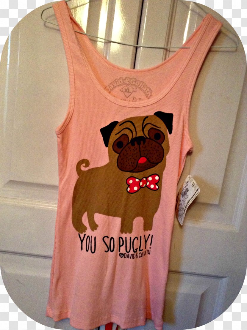 Dog T-shirt Sleeveless Shirt Outerwear - Peach Transparent PNG