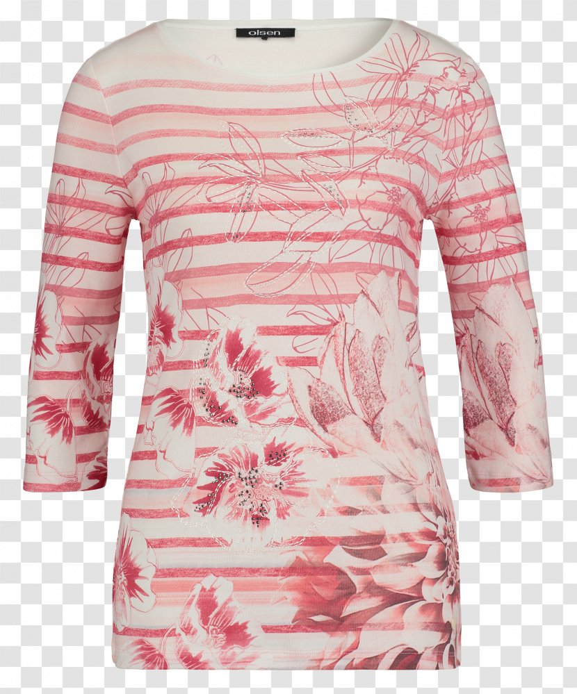 Long-sleeved T-shirt Dress Pink M - White - Clothing Apparel Printing Transparent PNG