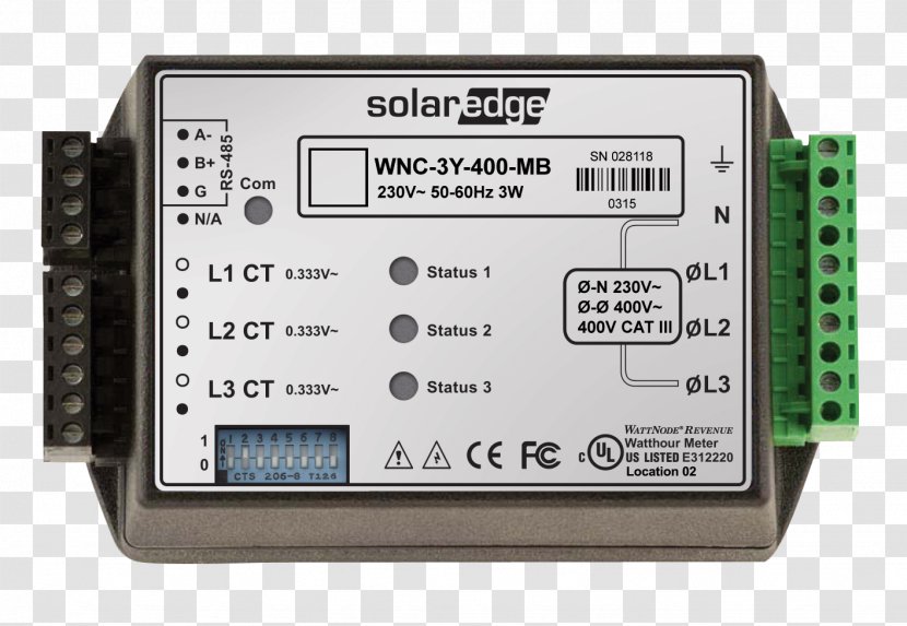 SolarEdge Electricity Meter Solar Energy Panels - System - Power Supply Transparent PNG