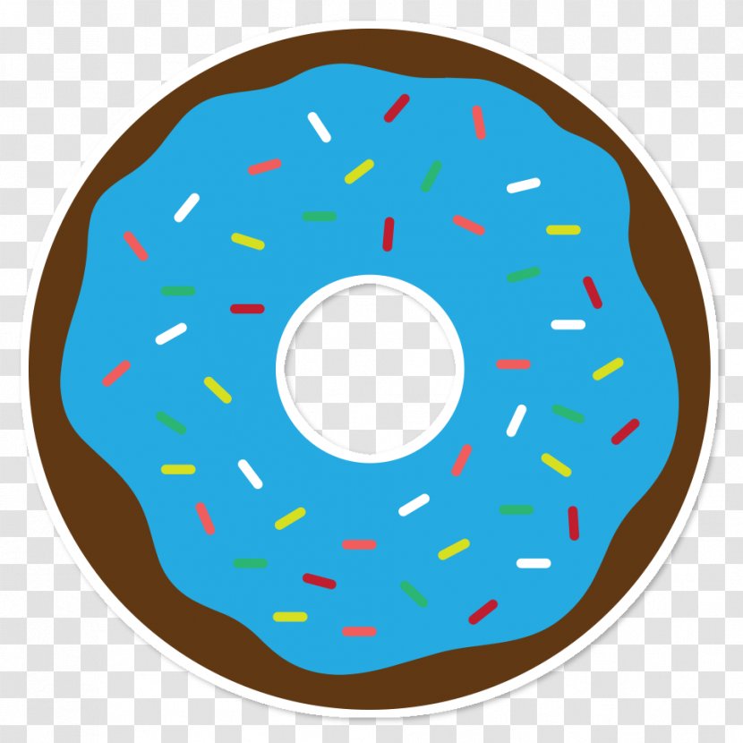 Adhesive Azul Blue Sticker Donuts - Donut Vector Transparent PNG