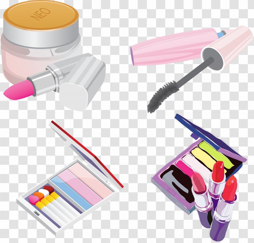 Cosmetics Lipstick Eye Shadow Face Powder Clip Art - Flower - Makeup For Girls Transparent PNG