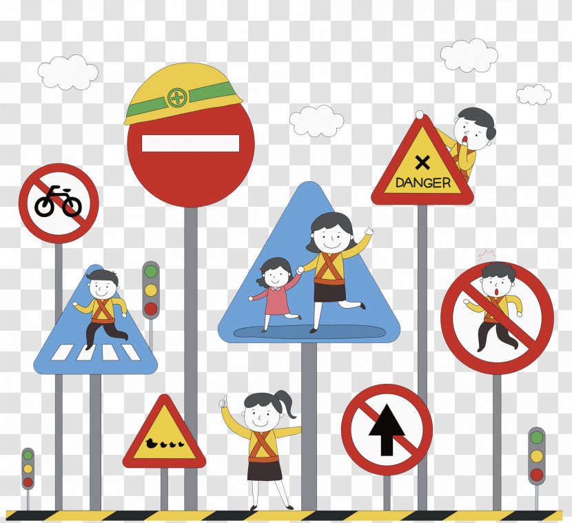 Traffic Sign Road Transport Light Bicycle Transparent PNG