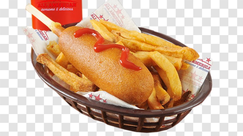 French Fries Corn Dog Hot Cuisine Of The United States Chicken Nugget - Royaltyfree - Food Carnival Transparent PNG