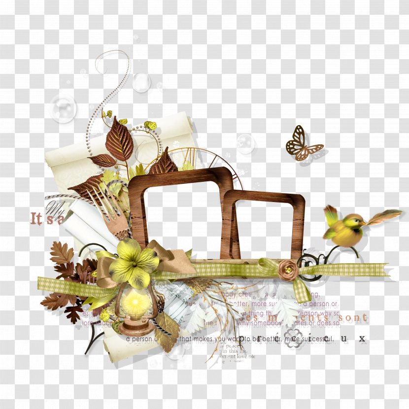 Flower Picture Frame Photography - Pollinator - Decorative Brown Transparent PNG