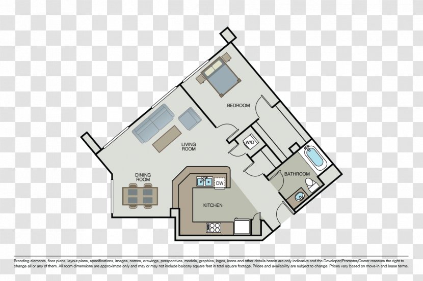 MB360 Apartment Bedroom Floor Plan - San Francisco Transparent PNG