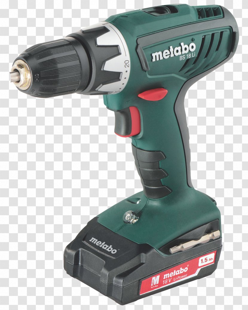 Screw Gun Metabo BS 18 Cordless Drill V 1.3 Ah Li-ion Incl. Spare Battery Augers - Blic Transparent PNG
