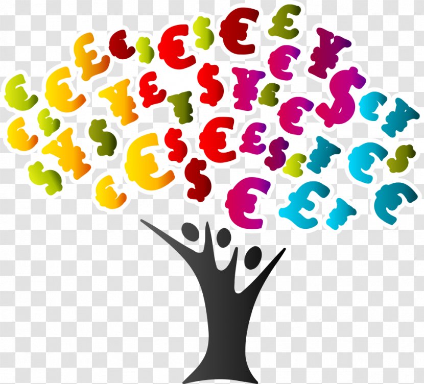 Money Logo Tree Illustration - Flower - Creative Symbol Vector Transparent PNG