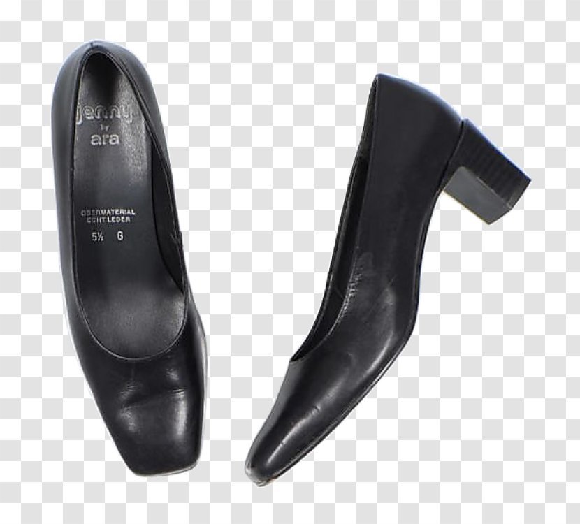High-heeled Shoe - Black Leather Shoes Transparent PNG