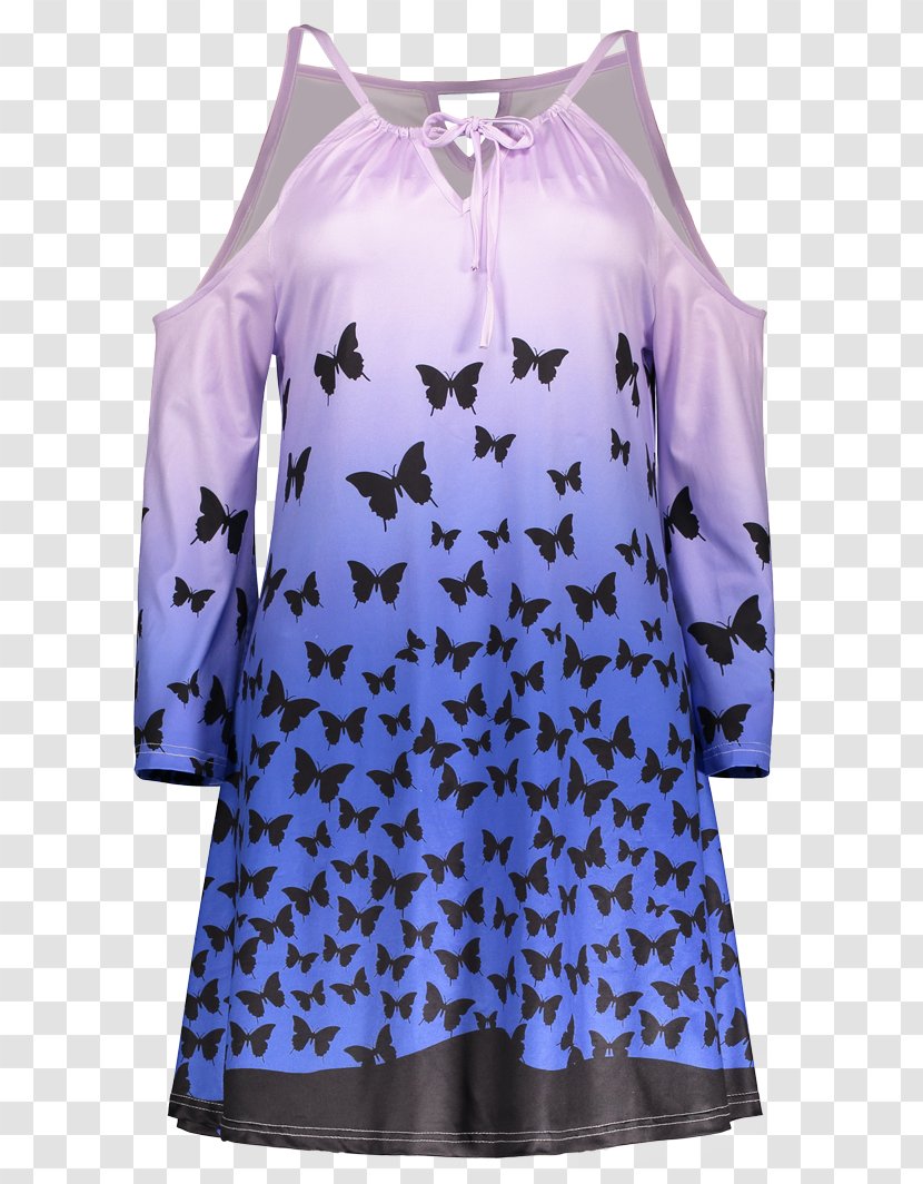 Dress Shoulder Blouse Sleeve Tunic - Butterfly Transparent PNG