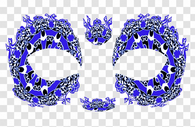 Mask Masquerade Ball Costume Mardi Gras Masqué Rage - Cobalt Blue Transparent PNG