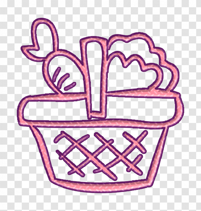 Vegetables Hand Drawn Basket Icon Basket Icon Food Icon Transparent PNG