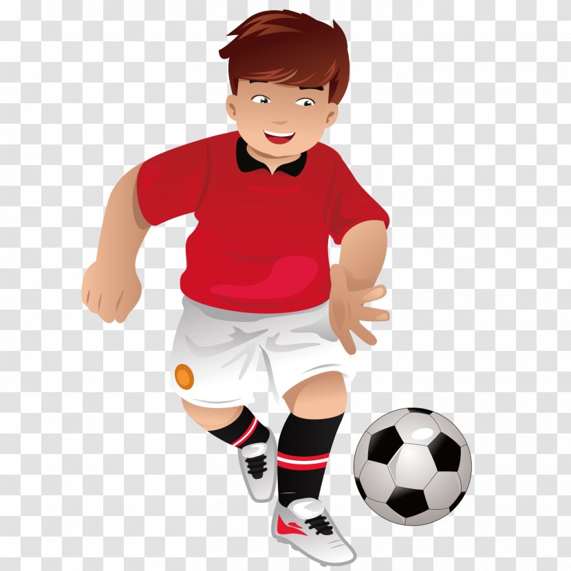 Vector Graphics Cartoon Football Player - Child - Kids Playing Outside Soccer Transparent PNG