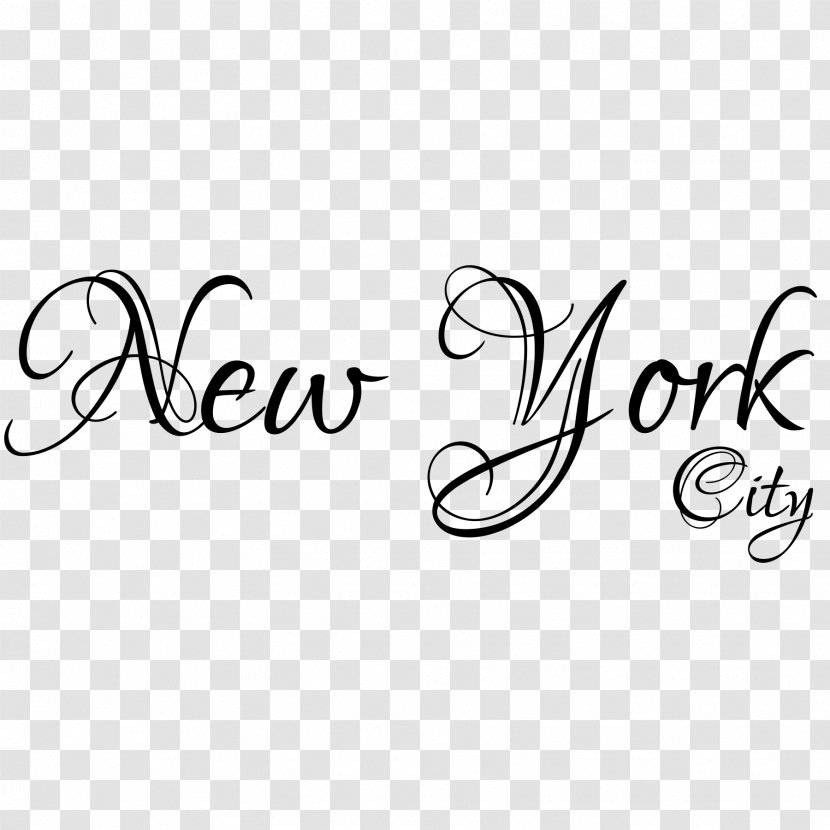 New York City Art Word Watercolor Painting - Black - Words Transparent PNG