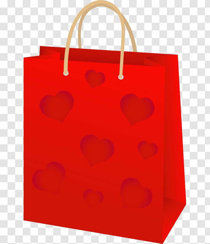Valentines Day Gift Bag - Saint Valentine - Romantic Valentine's Package Bags Transparent PNG