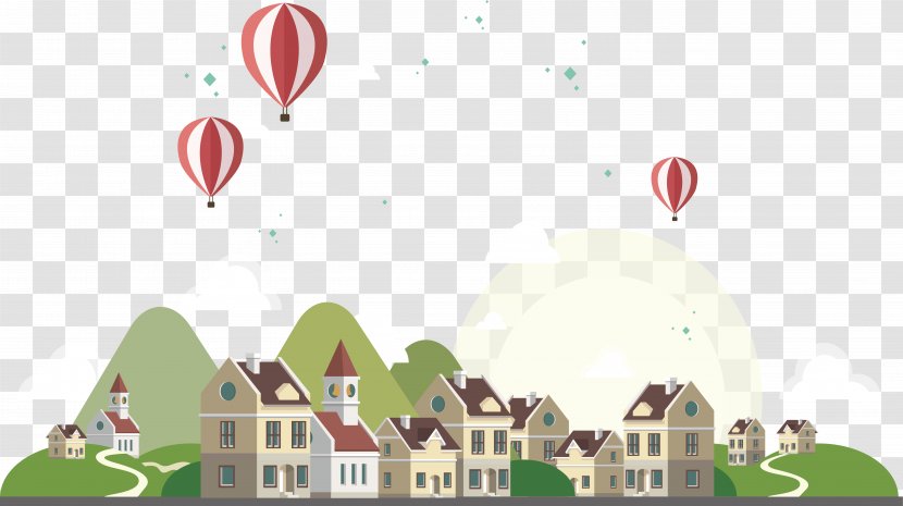 Town Wallpaper - Display Resolution - A Beautiful Little View Transparent PNG
