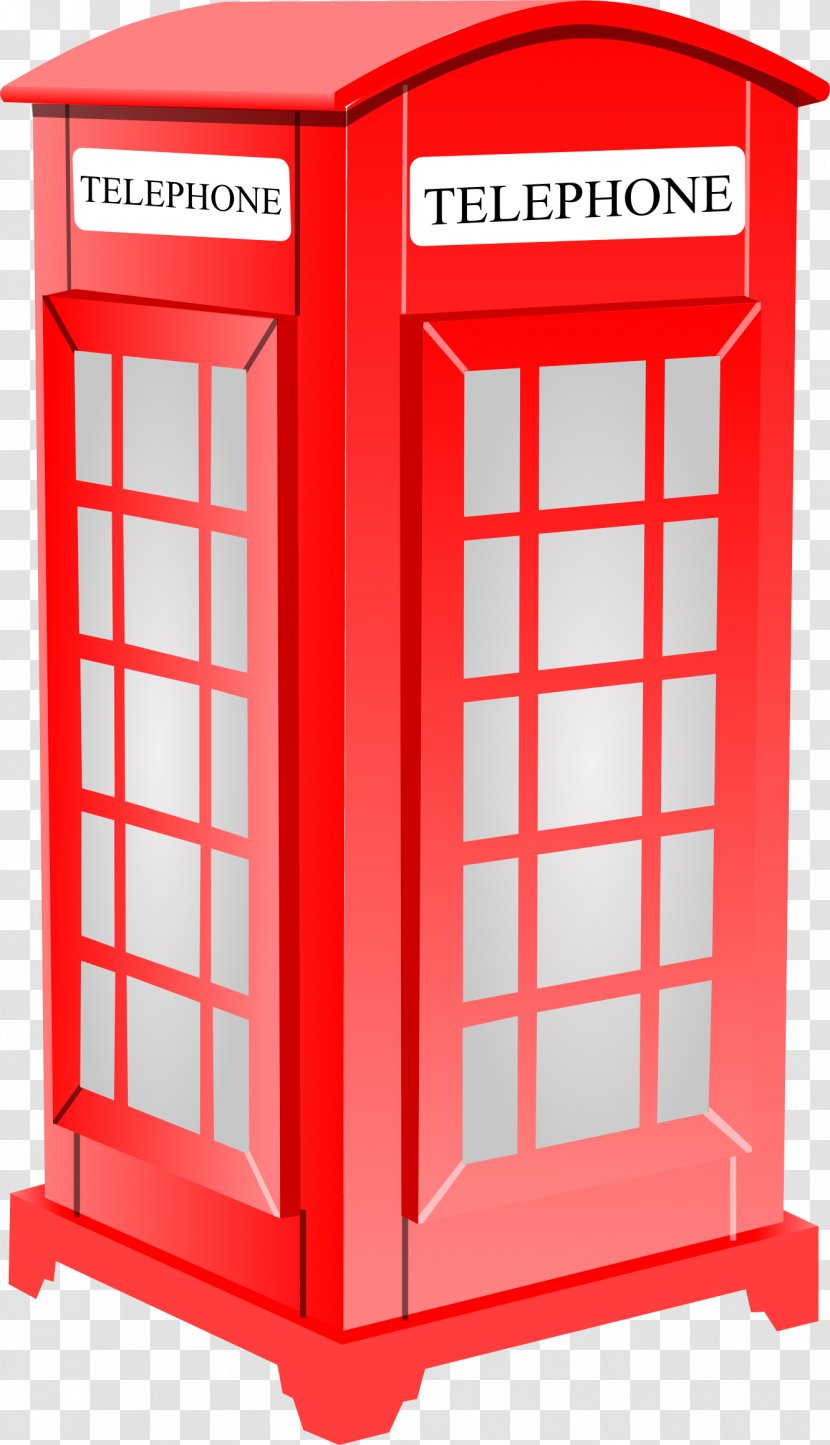 London Telephone Booth Red Box Clip Art - Personal Identification Number Transparent PNG