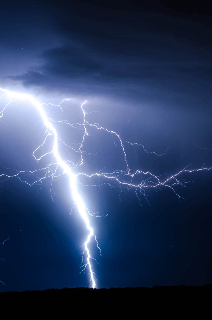 Lightning Strike Thunderstorm - Storm Transparent PNG