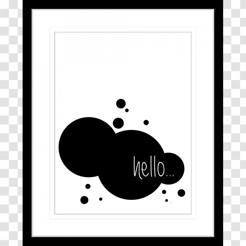 Black And White Watercolor Painting - Silhouette - Typo Transparent PNG