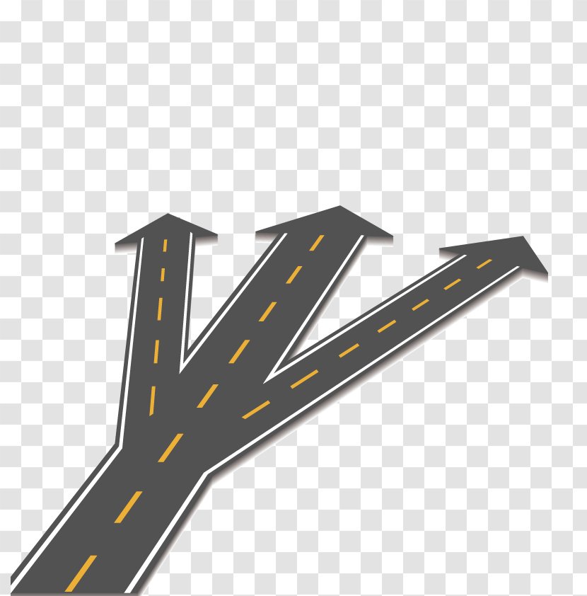 Road Highway Download Clip Art - Vector Three Fork Transparent PNG