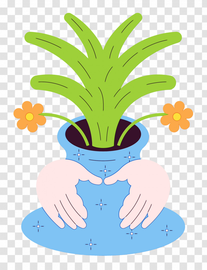 Flower Plant Stem Cartoon Flowerpot Leaf Transparent PNG