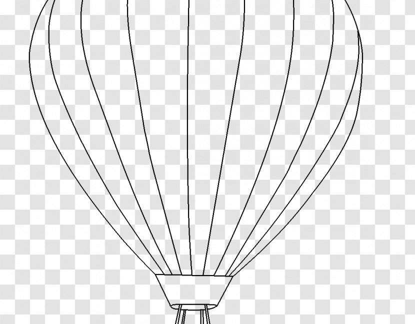 Hot Air Balloon Line Art Lighting - Monochrome - Design Transparent PNG
