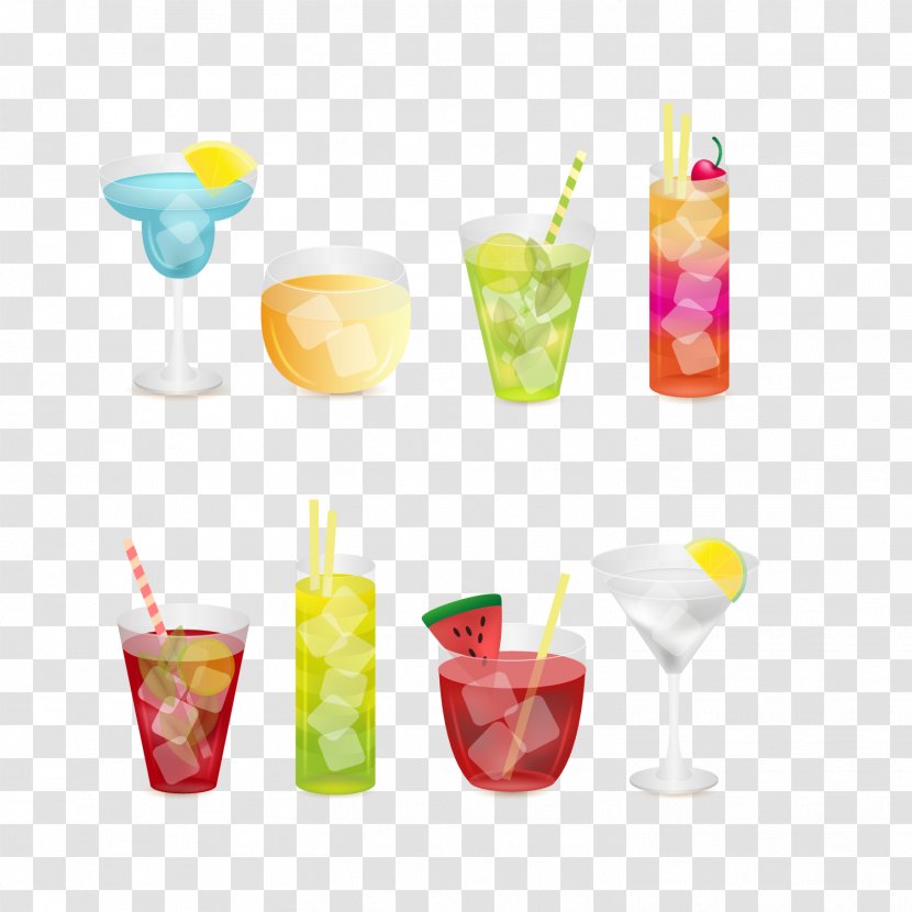 Juice Smoothie Cocktail Coffee Breakfast - Fruit - Water Drawing Summer Wine Vector Diagram Transparent PNG