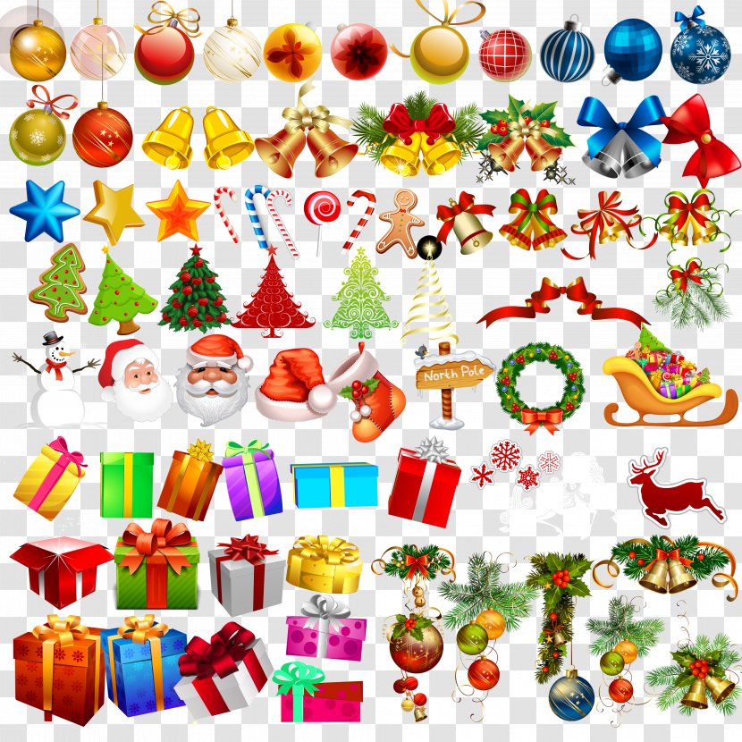 Christmas Tree Santa Claus Gift - Holiday Ornament - Creative Transparent PNG