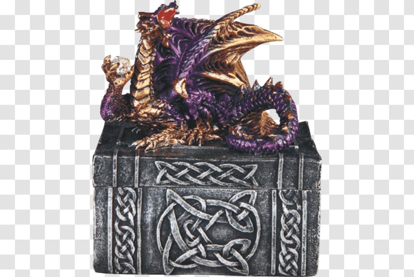 Figurine Statue Celtic Knot Celts Box - Dragon Treasure Transparent PNG