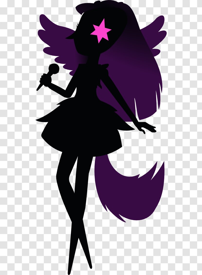 Twilight Sparkle Pinkie Pie Pony The Saga Princess Luna - Purple - Silhouette Transparent PNG