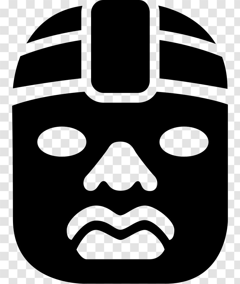 Olmec Colossal Heads Cabeza Olmeca - Monochrome Photography - Black And White Transparent PNG