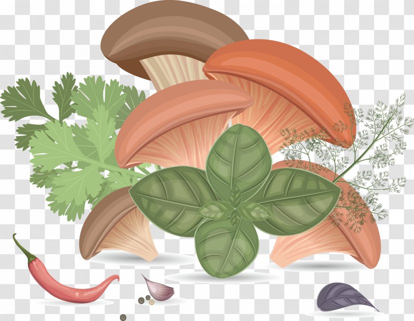 Mushroom Herb Clip Art - Wild Mushrooms Transparent PNG