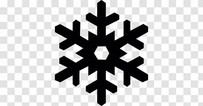 Snowflake Shape - Black And White Transparent PNG