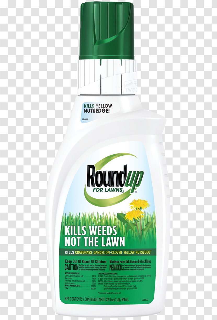 Herbicide Glyphosate Lawn Weed Control - Indian Goosegrass - Roundup Ready Transparent PNG