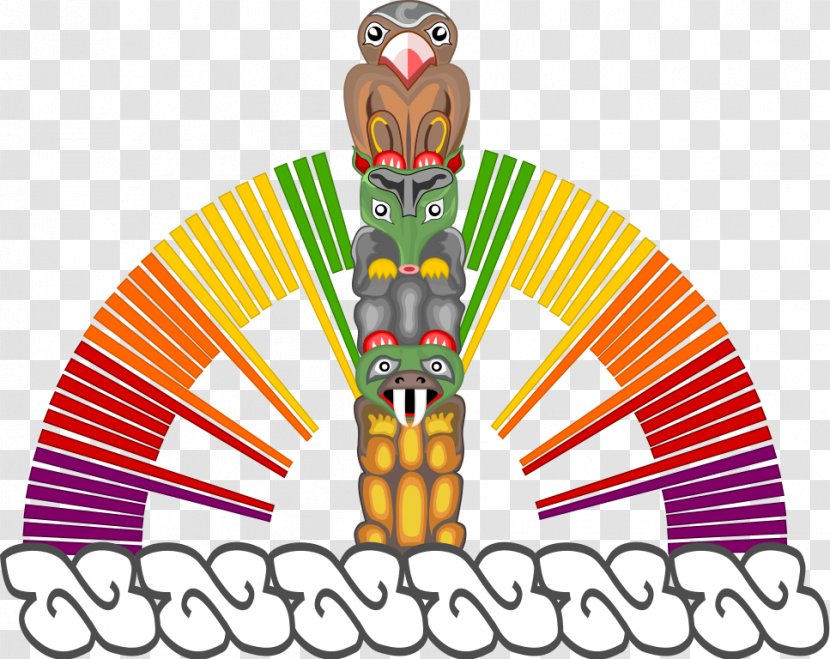 Clip Art Openclipart Free Content Totem Pole Illustration - Gules - Aurora Borealis Alaska Transparent PNG