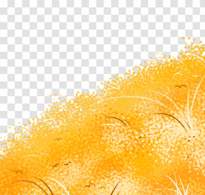 Yellow Download Computer File - Petal - Hand Painted Grass Bread Texture Transparent PNG