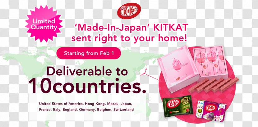 Nestlé Kit Kat Deliverable Mail Order Brand - Pink - Purple Yam Transparent PNG