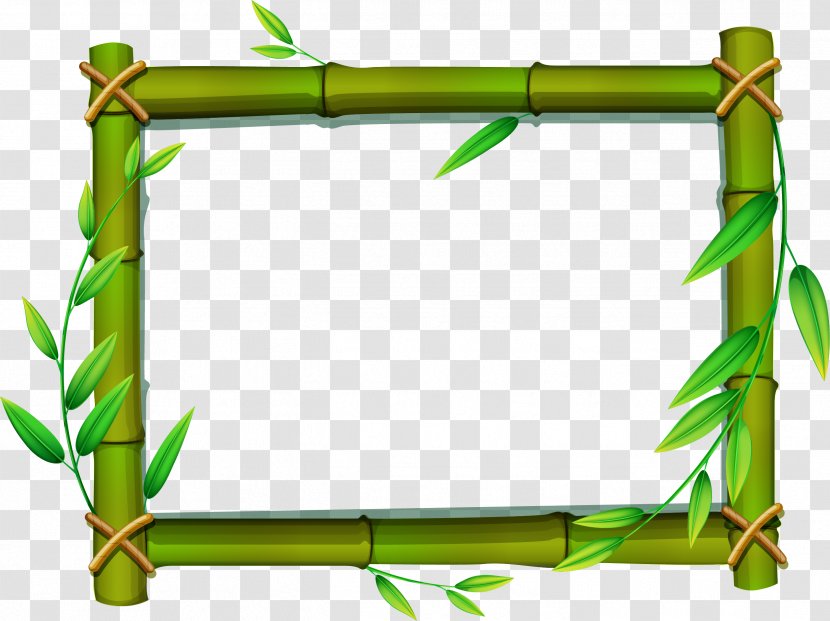 Picture Frames Bamboo Clip Art - Rectangle - A Transparent PNG