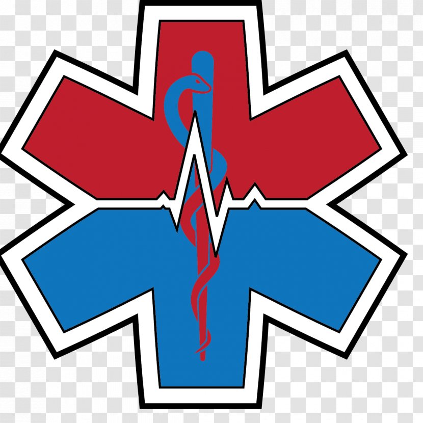 Star Of Life Emergency Medical Technician Services Paramedic Logo - Fire Department - Firefighter Transparent PNG