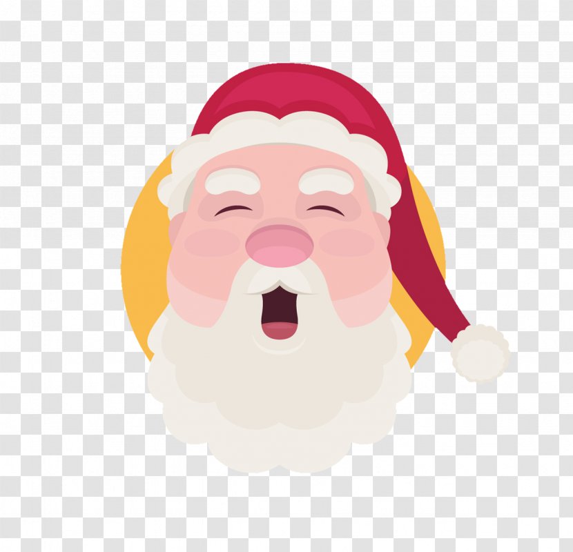 Santa Claus Pxe8re Noxebl Smile Christmas Illustration - Facial Expression - Hand-painted Image Transparent PNG