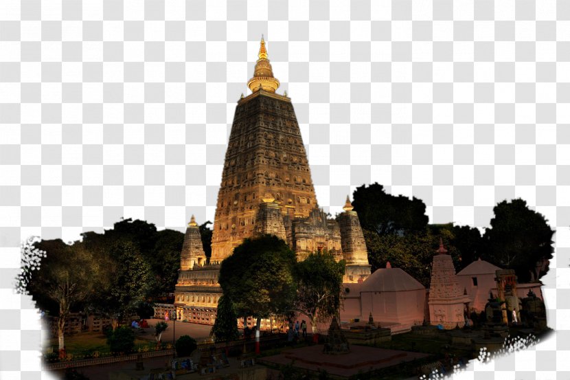 Mahabodhi Temple Bodhi Tree Wat Buddhism - Place Of Worship Transparent PNG