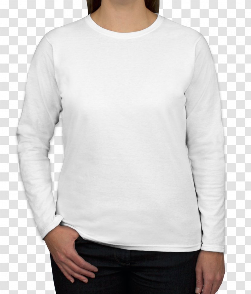 Long-sleeved T-shirt Sweater - Sweatshirt - White Transparent PNG