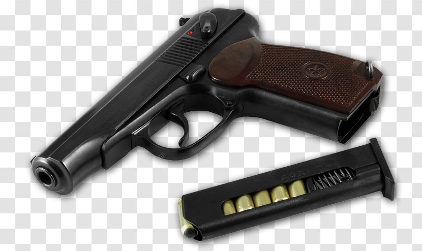 Makarov Pistol Firearm Handgun - Flower - Pistols Transparent PNG