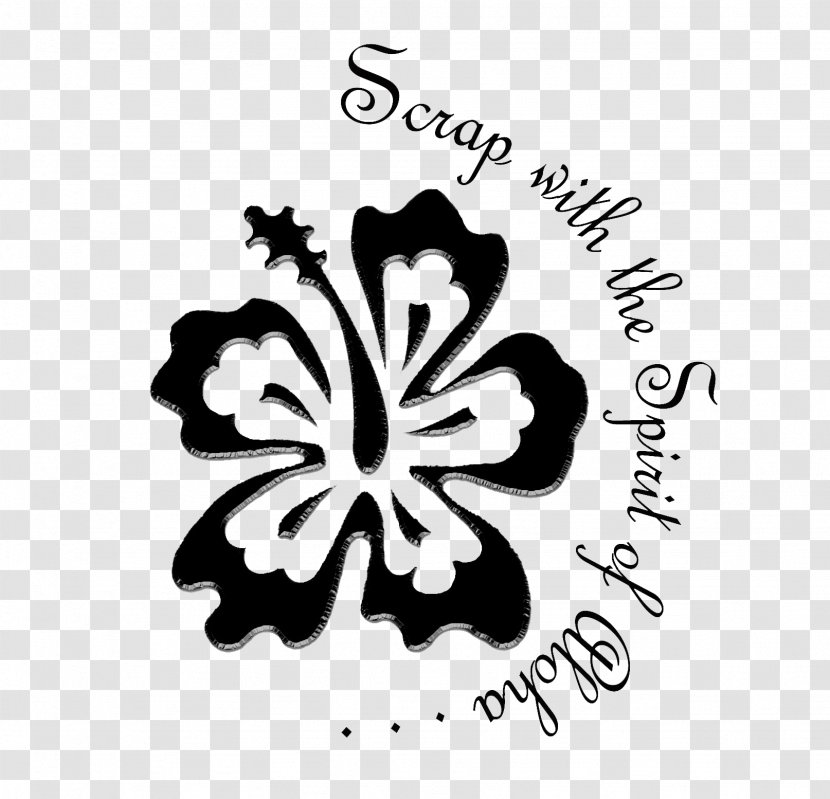 Hibiscus Logo White Font - Monochrome Photography - Aloha Summer Transparent PNG