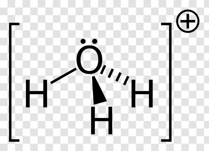 Hydronium Oxonium Ion Lewis Structure - Monochrome - Water Transparent PNG