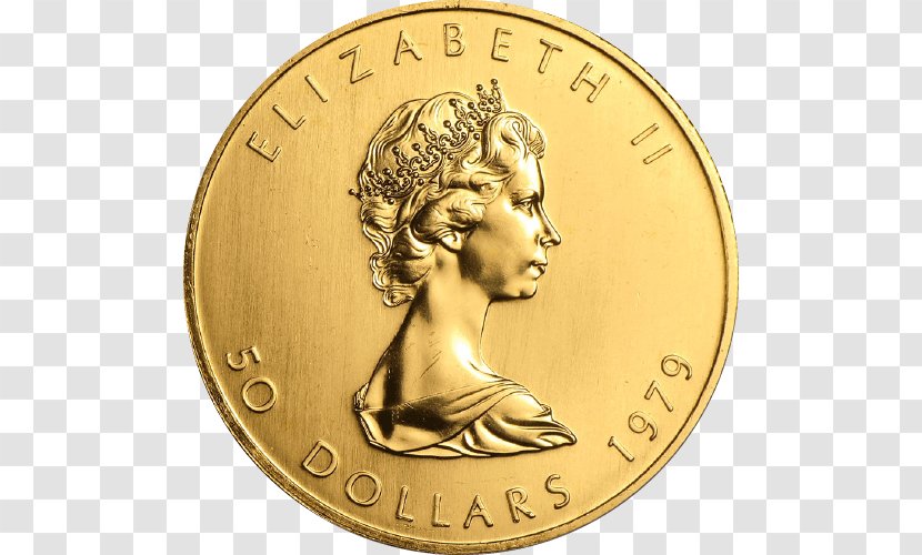 Coin Canadian Gold Maple Leaf Canada Transparent PNG