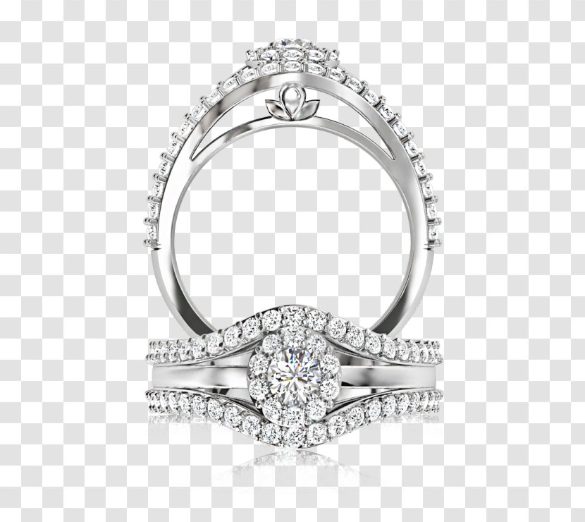 Jewellery Wedding Ring Gemstone Diamond - Rings - Halo Circle Transparent PNG
