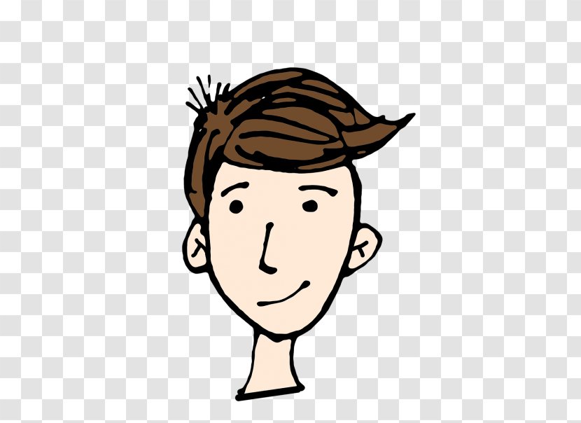 Hair Cartoon - Smile - Pleased Thumb Transparent PNG