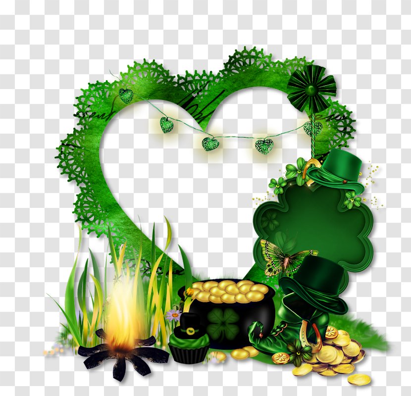Saint Patricks Day - Heart - Fictional Character Plant Transparent PNG