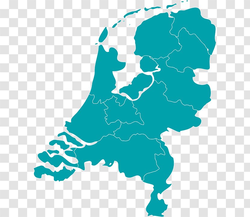 Netherlands Vector Map Clip Art - Location - Holland Clipart Transparent PNG