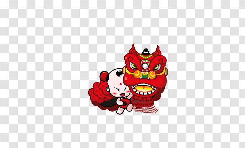 Lion Dance Chinese New Year Festival Dragon - Material Transparent PNG
